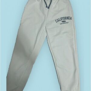 SHEIN White California Print Joggers